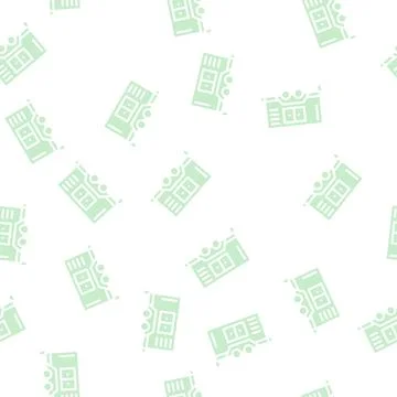 Generator building equipment glyph vector seamless pattern Illustrazione stock