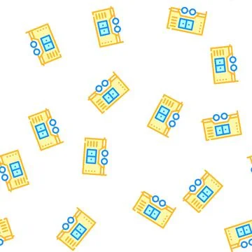 Generator building equipment vector seamless pattern イラスト素材