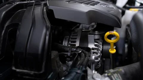 Generator in a car engine Stock Photos