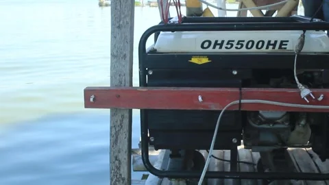 A generator engine turns on Video stock 281577120