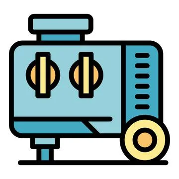 Generator equipment icon vector flat イラスト素材