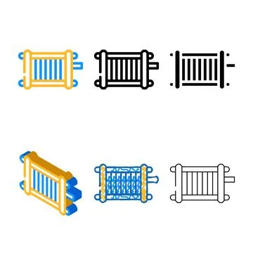 Generator hydrogen color icon vector variety Stock Illustration