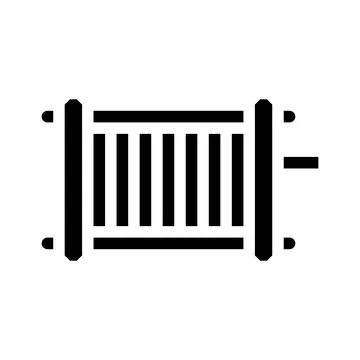 Generator hydrogen glyph icon vector illustration イラスト素材