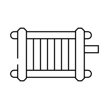 Generator hydrogen line icon vector illustration イラスト素材