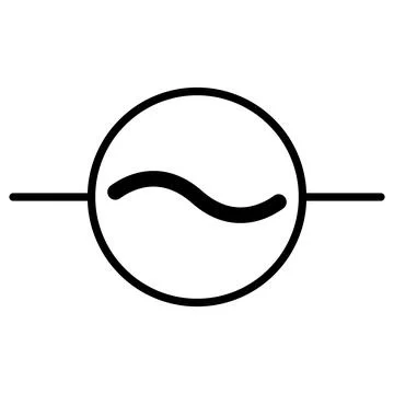 Generator icon alternating current source, alternative power source of Stock Illustration