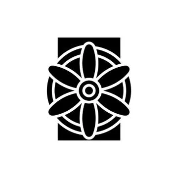 Generator icon, vector illustration, black sign on isolated background イラスト素材