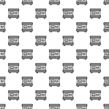 Generator machine power electricity vector seamless pattern イラスト素材