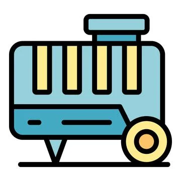 Generator motor icon vector flat Illustrazione stock