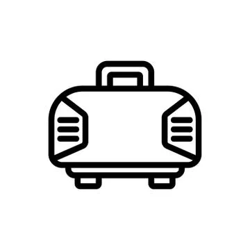 Generator with protective nozzles icon vector outline illustration イラスト素材
