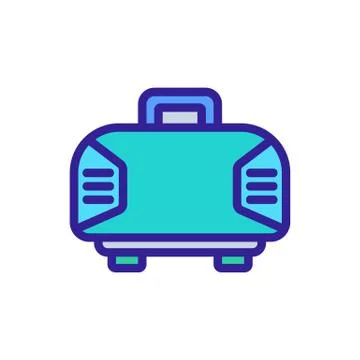 Generator with protective nozzles icon vector outline illustration イラスト素材