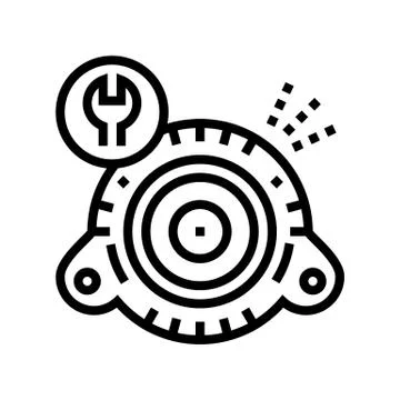 Generator repair line icon vector illustration イラスト素材