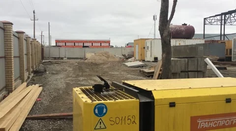 Generator in shipping yard Video stock 48661121