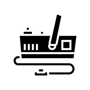 Generator smoke glyph icon vector illustration Stock Illustration