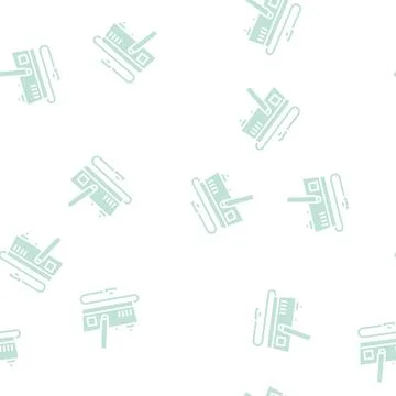 Generator smoke glyph seamless pattern Stock Illustration