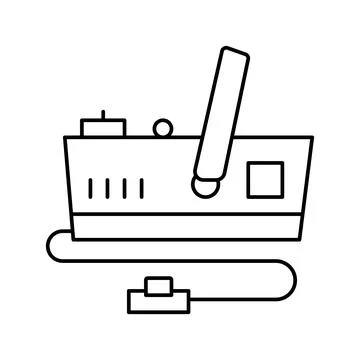 Generator smoke line icon vector illustration Stockillustratie