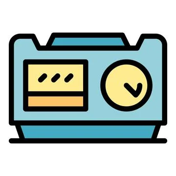 Generator station icon vector flat Stock Illustration