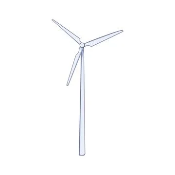 Generator wind turbine cartoon vector illustration イラスト素材