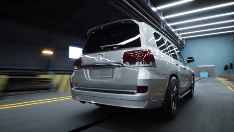 Generic 3d car crash test. Car destruction. Realistic 4k animation. Stock Footage 304671304