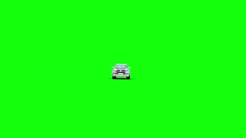 Generic 3d car crash test. Car destruction. Green screen isolate. Video stock 304671735