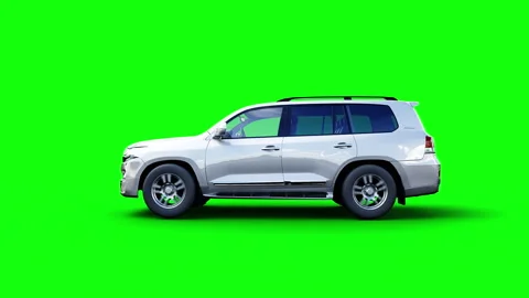 Generic 3d car crash test. Car destruction. Green screen isolate. Stock-Footage 304672633