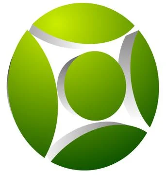 Generic 3d green icon. Editable vector. Isolated on white. Stock Illustration