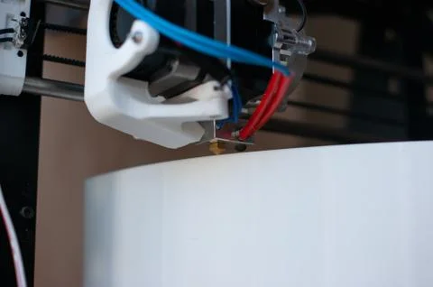 Generic 3d printer working close-up Stock Photos