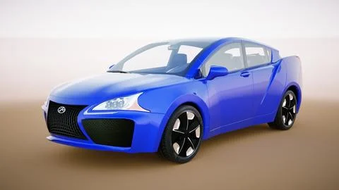 Generic 5-door electric car v9 3D Model