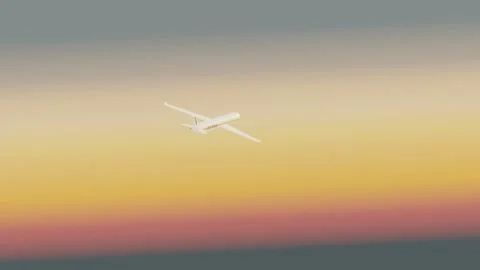 Generic Airliner Taking Off At Sunset Stock Footage 222223242