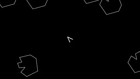 Generic Animation of old retro Asteroid Style Arcade Game - V1 Stock Footage 124997629