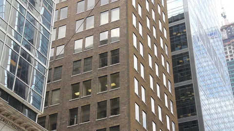 Generic Apartment Building with Clouds moving in behind.  CC Flat. Stock Footage 45594272