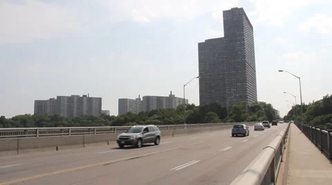 Generic Apartment Building with Clouds moving in behind.  CC Flat. Stock Footage 45616114
