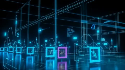 Generic artificial intelligence and future technology concept Video stock 166557813