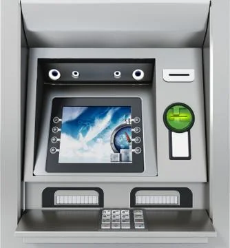 Generic ATM or Automated Teller Machine. 3D illustration Stock Illustration
