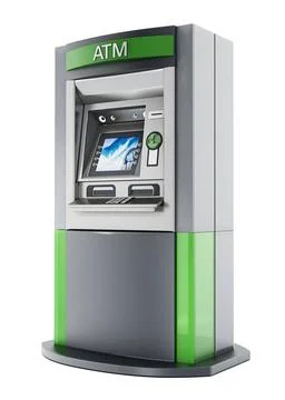 Generic ATM or Automated Teller Machine. 3D illustration Generic ATM or Au... Stock Photos