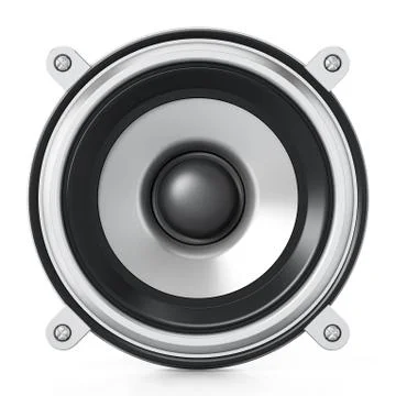 Generic audio speaker isolated on white background. 3D illustration Stock Illustration