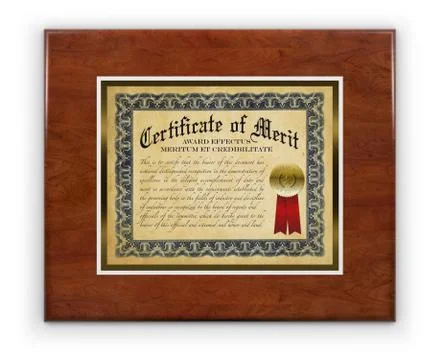 Generic award plaque Foto stock