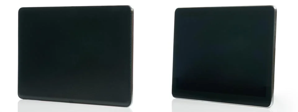 Generic black tablet Stock Photos