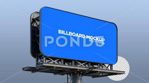 Generic Blank Outdoor Billboard Mockup for Advertising and Marketing PSD-sjabloon