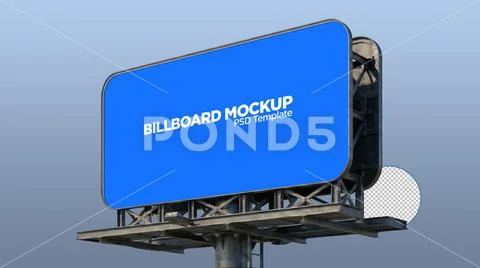 Generic Blank Outdoor Billboard Mockup for Advertising and Marketing PSD Template