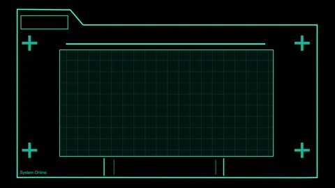 Generic Blank Science Fiction Hologram Screen 1 - Motion Graphics Stock Footage 344230751