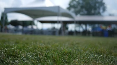 Generic Blurry Pavillion Area during Fair or Carnival - Filler Shot Stock Footage 313813113