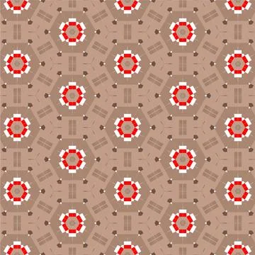 Generic Brown Pixel Geometric seamless backgrounds and textures abstract pa.. Stock Illustration