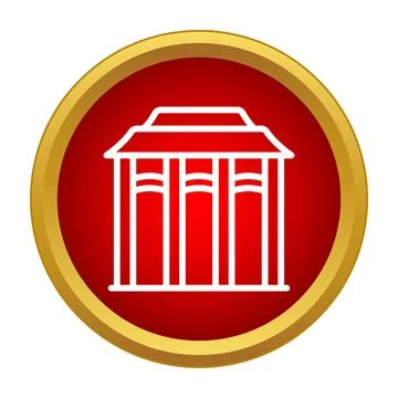 Generic building icon representing government, bank or court Stock Illustration