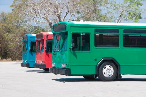 Generic buses Stock Photos