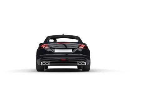 Generic Car - Back View Stock Illustration