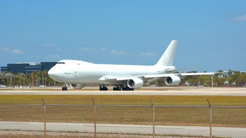 Generic Cargo Freighter Airplane Ready for Departure Video stock 102482657