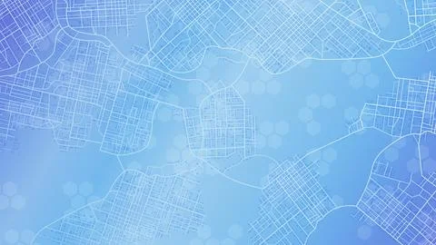 Generic city map with signs of streets, roads and house. Abstract navigation Ilustração Stock