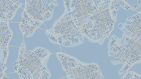Generic city map with signs of streets, roads, house. Abstract navigation Stock Illustration