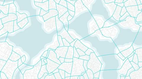 Generic city map with signs of streets, roads and house. Abstract navigation Stock Illustration