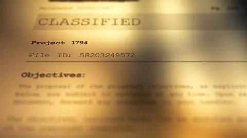 Generic Classified Document - Project 17940 Stock-Fotos